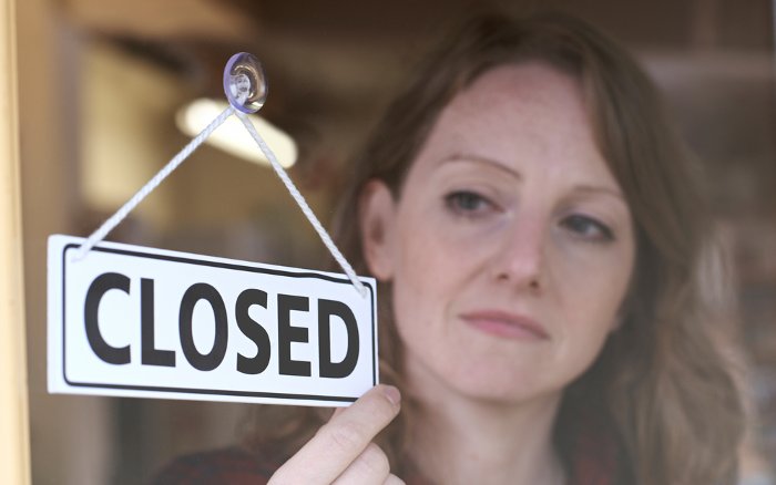 business closed sign